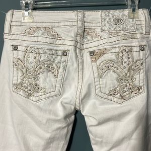 Miss Me White Embellished Skinny Jeans